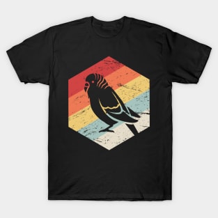 Retro Vintage Parakeet Budgie Parrot Bird Icon T-Shirt